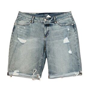 [Time & Tru] Cuffed Bermuda Jean Shorts - Size 14